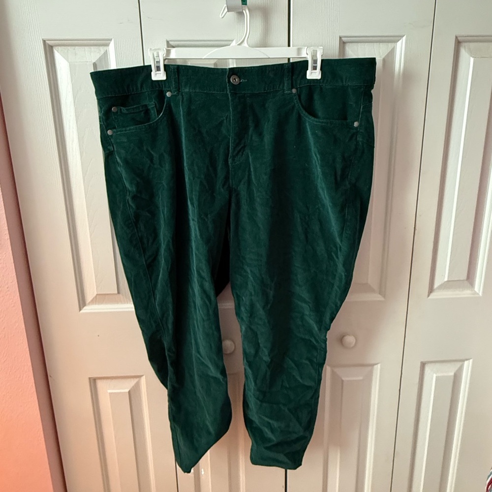 Torrid Dark Green Corduroy Pants